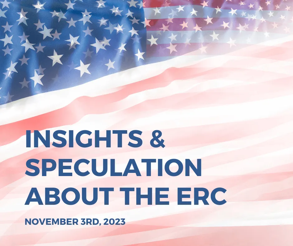 Latest Insights & Speculation about the ERC — a Message from our Founder